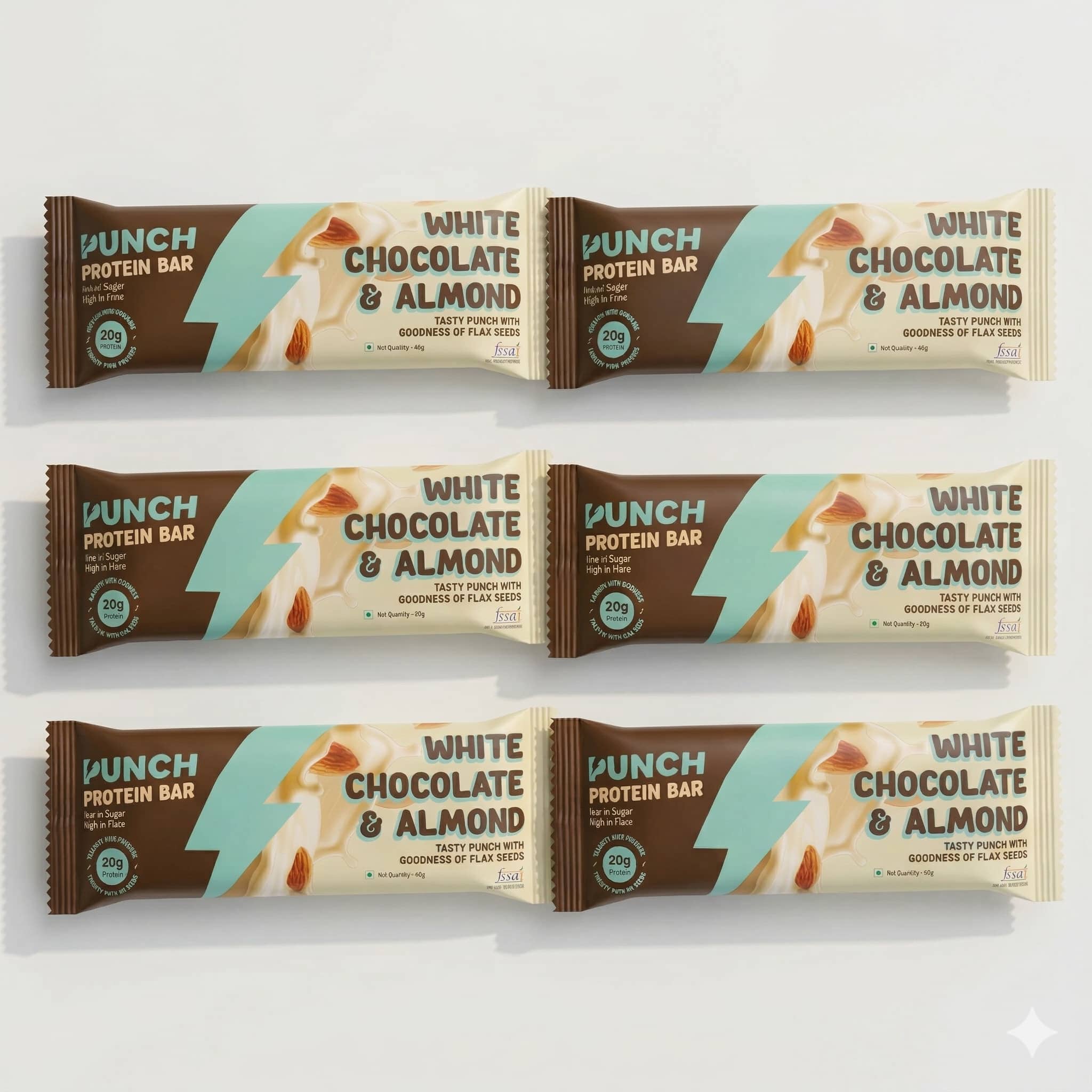 Protein Bar: White Chocolate Almond (Pack of 6)