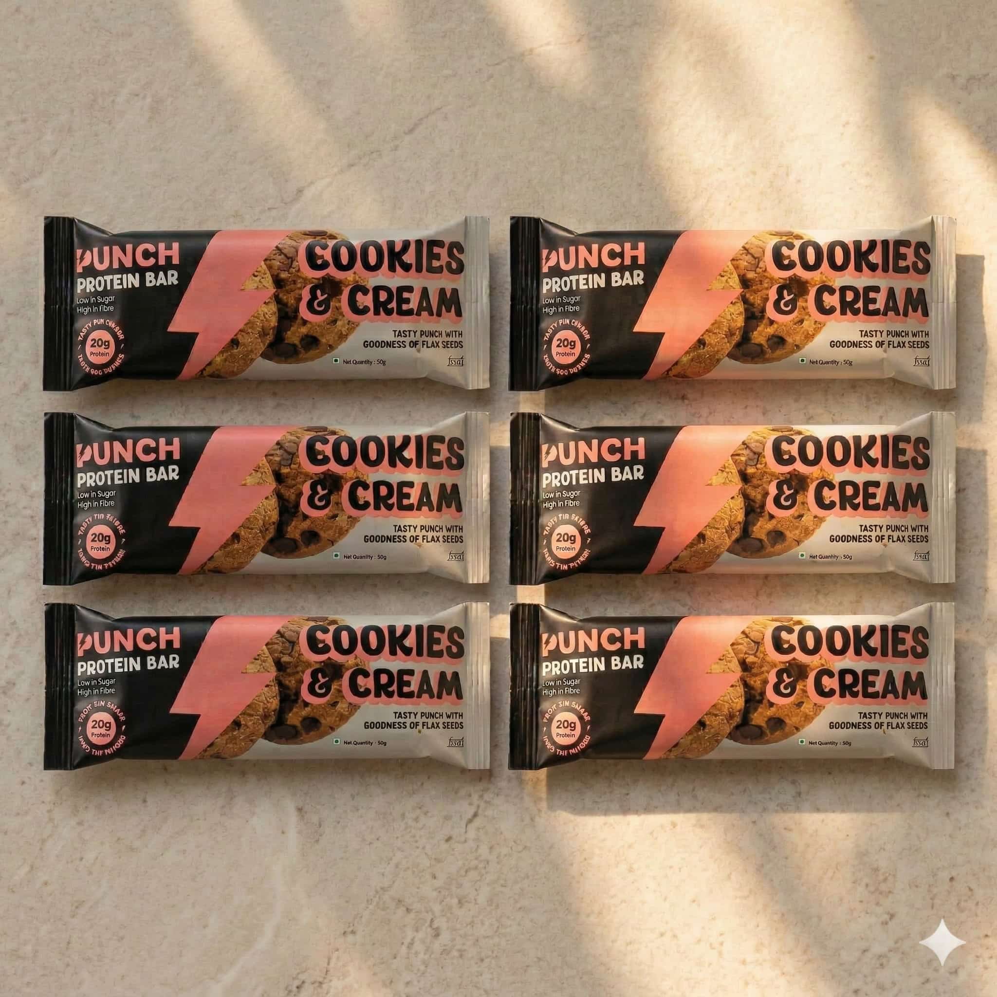 Protein Bar: Cookies & Cream (Pack of 6)